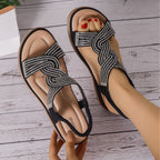 Summer new ladies fairy style rhinestone beach sandals