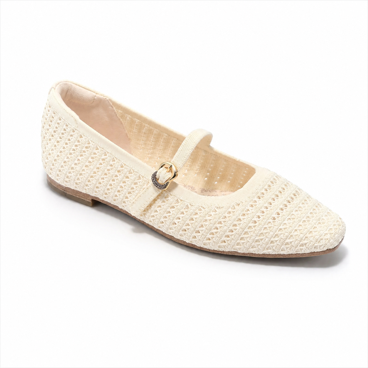 Women's Breathable Knit Mary Jane Flats Shoes