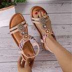 2026 new summer fashion outdoor casual woven strap flat women's sandals