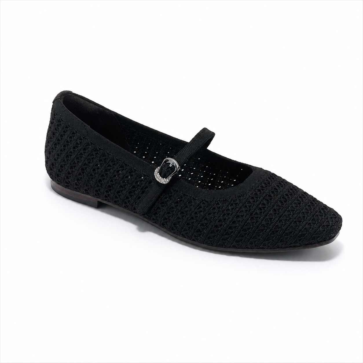Women's Breathable Knit Mary Jane Flats Shoes
