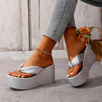 Women's Fashionable & Versatile Casual Platform High-Heeled Sandals – Autumn 2026