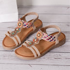 2026 new summer fashion outdoor casual woven strap flat women's sandals