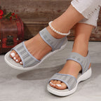 2026 Summer Women's Stylish Casual Fly-Knit Single-Strap Sandals