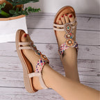 2026 new summer fashion outdoor casual woven strap flat women's sandals