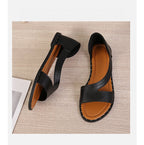 Women's flat peep-toe single-strap sandals – Summer 2026
